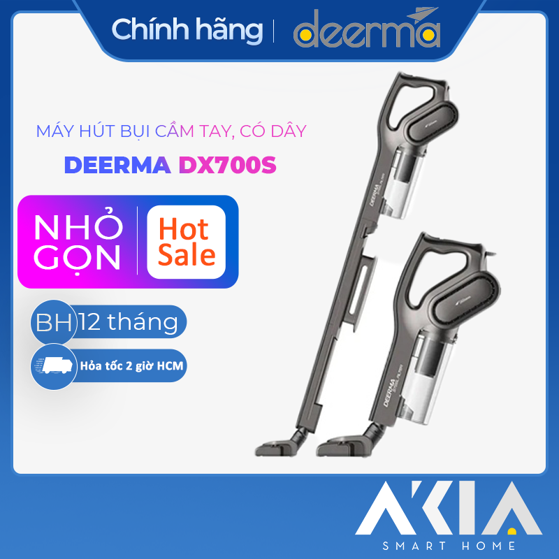 Máy Hút Bụi Deerma Cầm Tay 2 Trong 1 Dx700S - Hàng Chính Hãng