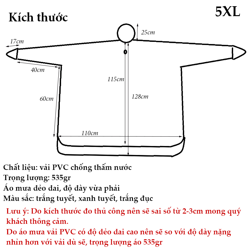 Áo mưa cánh bít người lớn bằng PVC dẻo dai có trùm tay kèm nón và mặt nạ dùng cho xe máy điện, xe máy