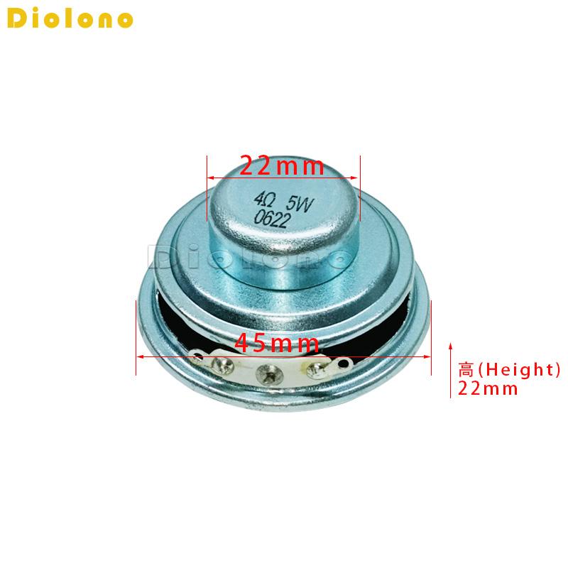 2 Chiếc 4 Ohms 5W 45Mm Tròn 16 Nhân Dual Neodymium Từ Tính Loa Chống Nước Màu Vàng 1.75 inch Glassfiber Âm Thanh Loa