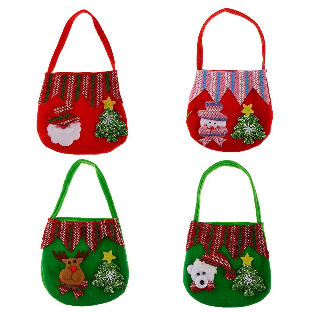 Fabric Christmas Gift Candy Bags Tote Handbag Xmas Gift Bags Sack