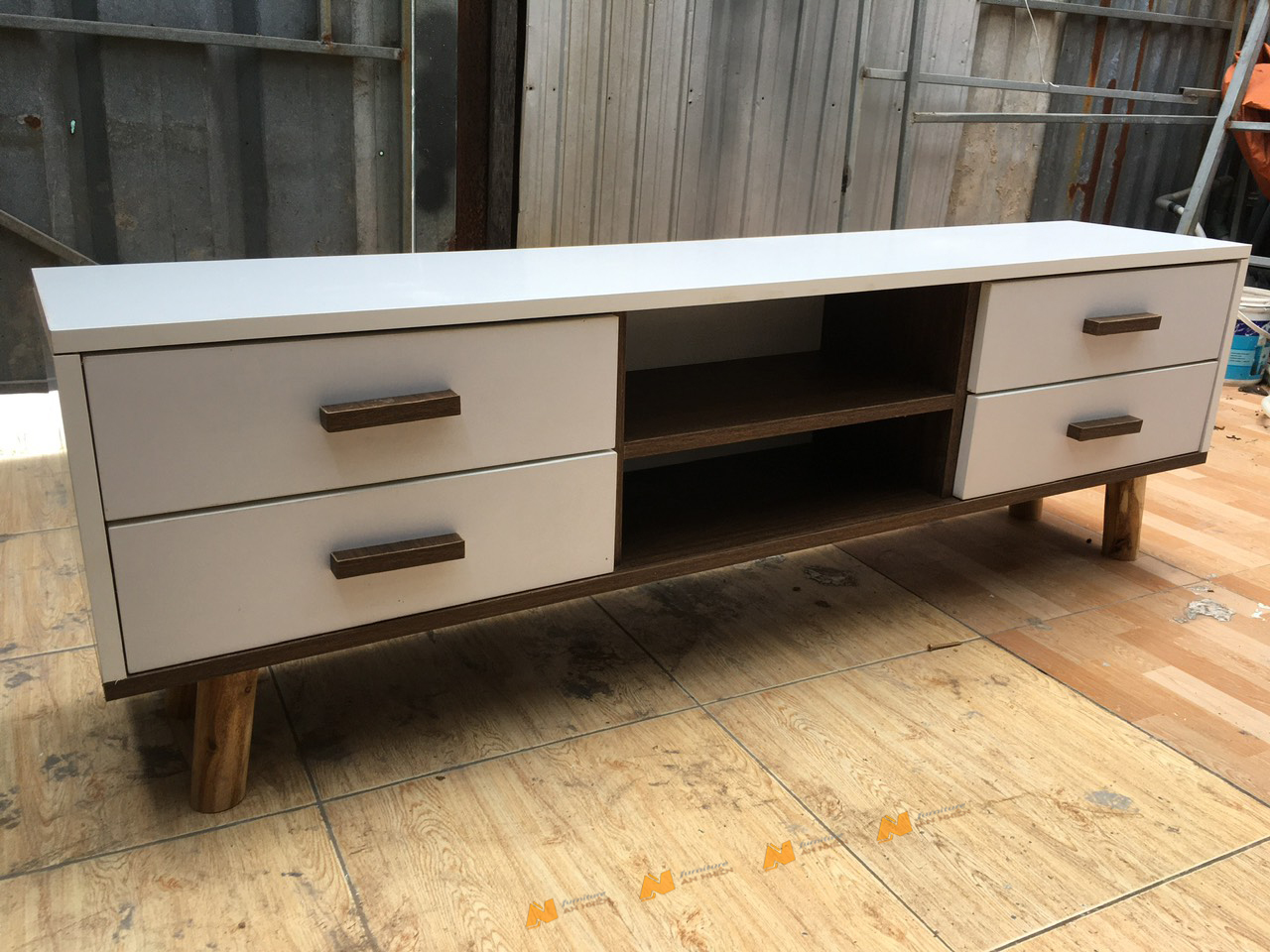 Made in VN Kệ tivi phòng khách thiết kế đẹp, tiện dụng gỗ mdf 17mm công ty Mộc Phát độ bền trên 30 năm AN066