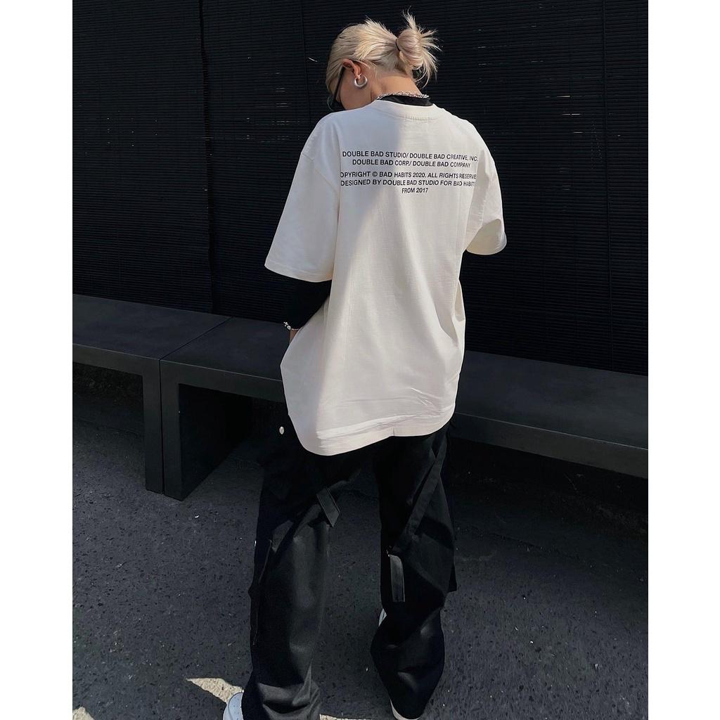 Áo Thun Local Brand Bad Habit Nam Nữ Tay Lỡ Oversize Unisex Full Mạc