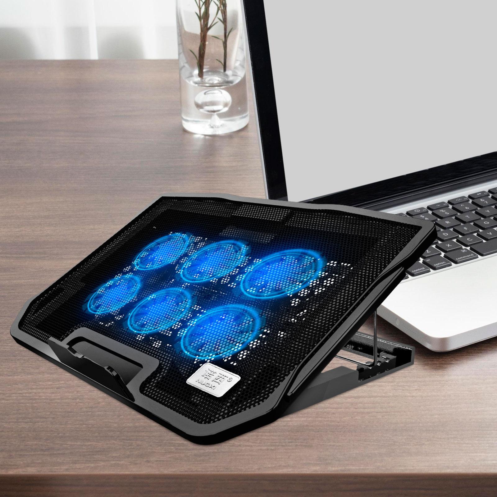 Laptop Cooling Pad with 6 Fans Wind Speed Adjustable Ergonomic Laptop Holder