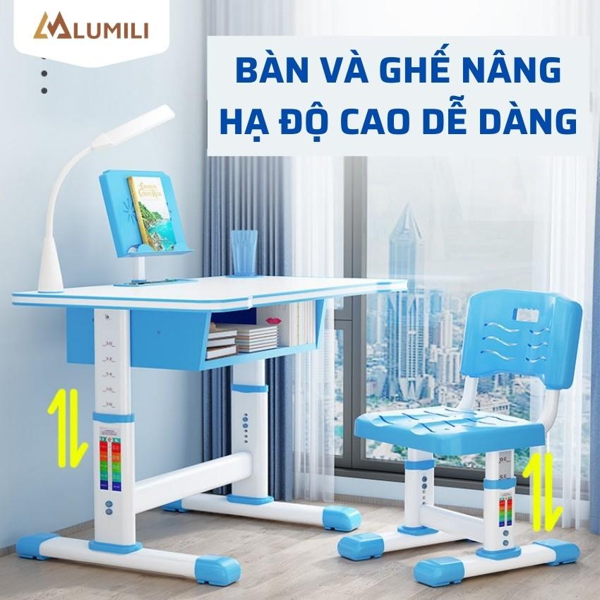 bộ bàn học sinh chống gù chống cận thông minh cho trẻ em Z04 có thể điều chỉnh độ cao ngăn bàn lớn