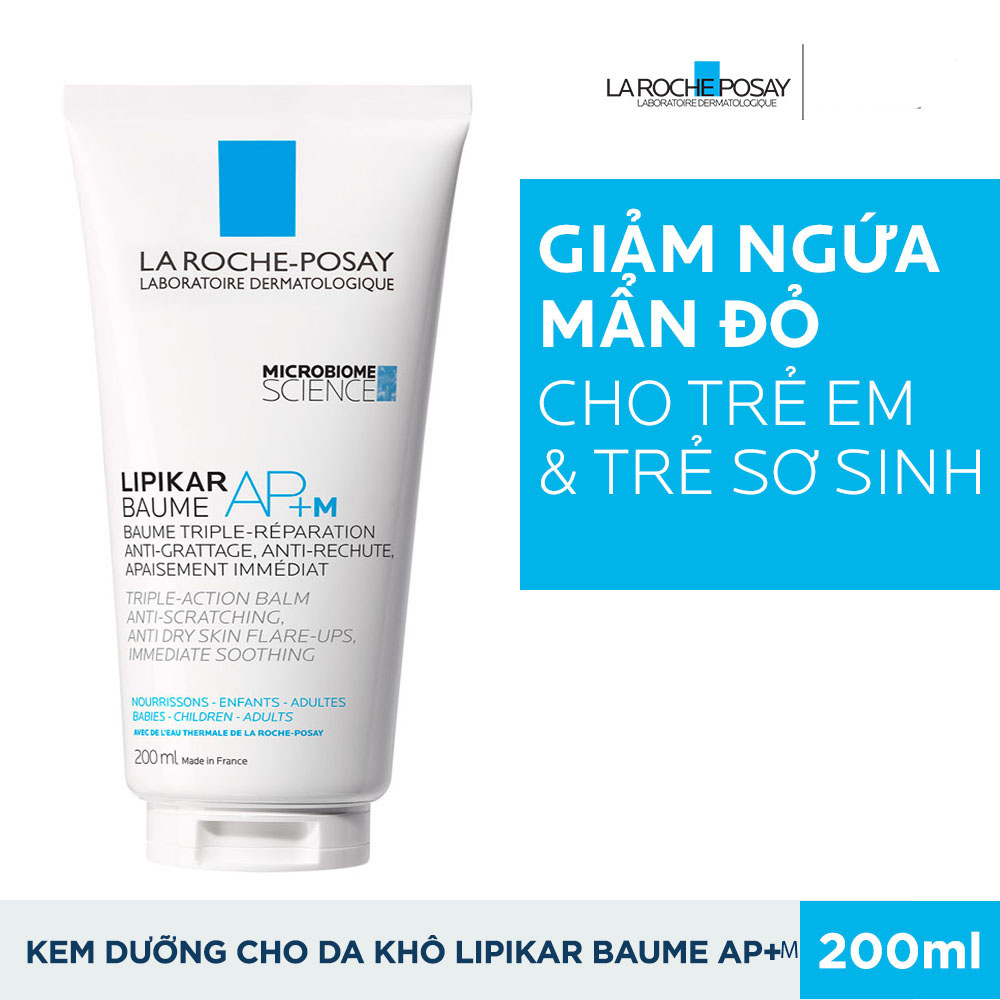 Kem Dưỡng Làm Dịu Dành Cho Da Bị Ngứa Mẩn Đỏ Và Bị Viêm Dùng Được Cho Trẻ Em Và Trẻ Sơ Sinh La Roche Posay Lipikar Baume AP+M 200ml