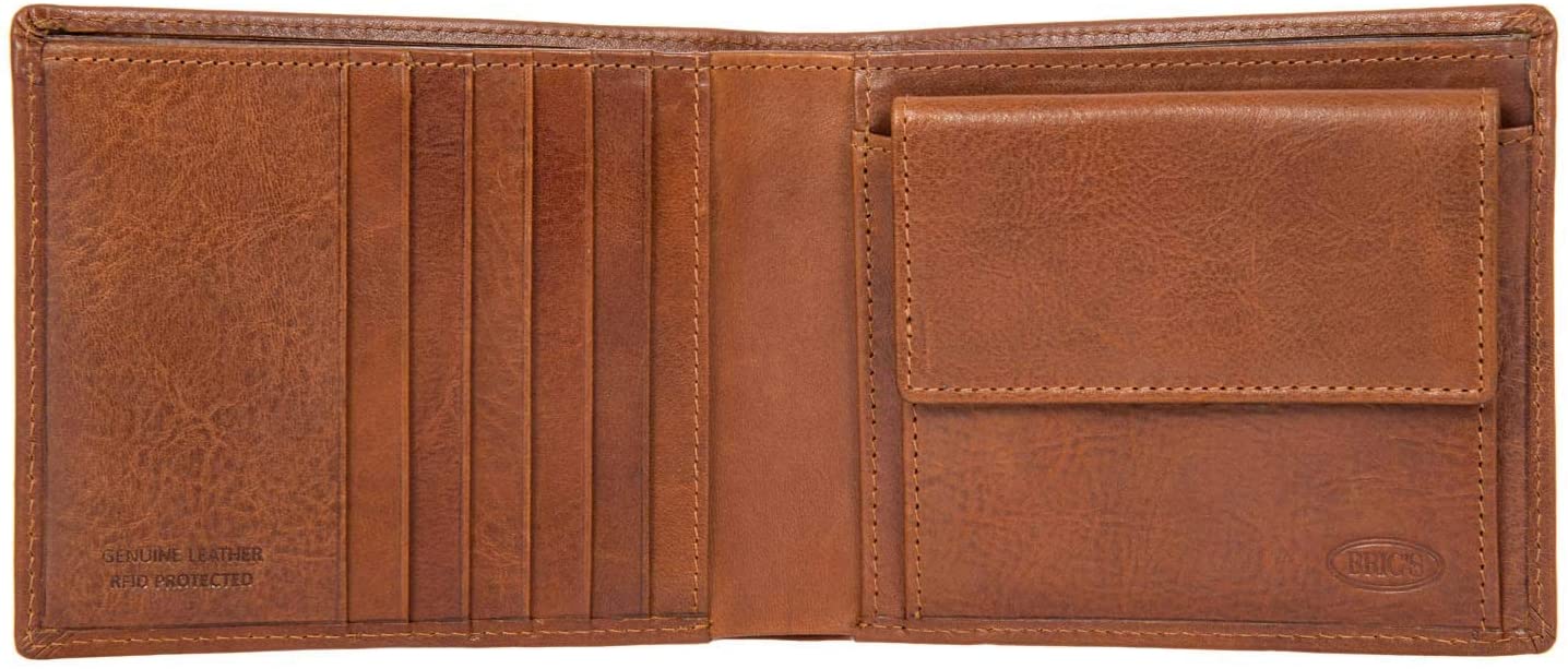 Ví Nam BRIC’S Wallet - Nâu BH109216.098 ví da nam cao cấp, bóp nam thời trang, ví ngang