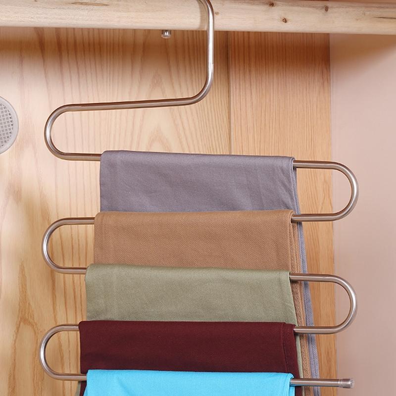 Combo 3 Móc Inox Treo Quần 5 Tầng Thông Minh - GDHN Loại Tốt