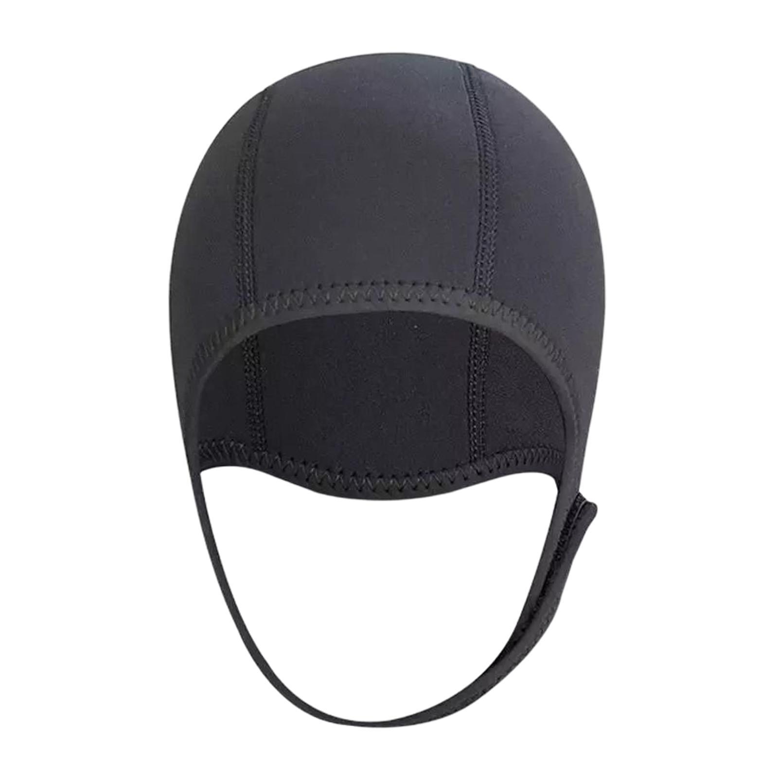 3mm Neoprene Scuba Diving Hat Thicken Winter Warm Adjustable Wetsuit Thermal Hood Dive Hood Swimming Hat for Underwater Canoeing Unisex