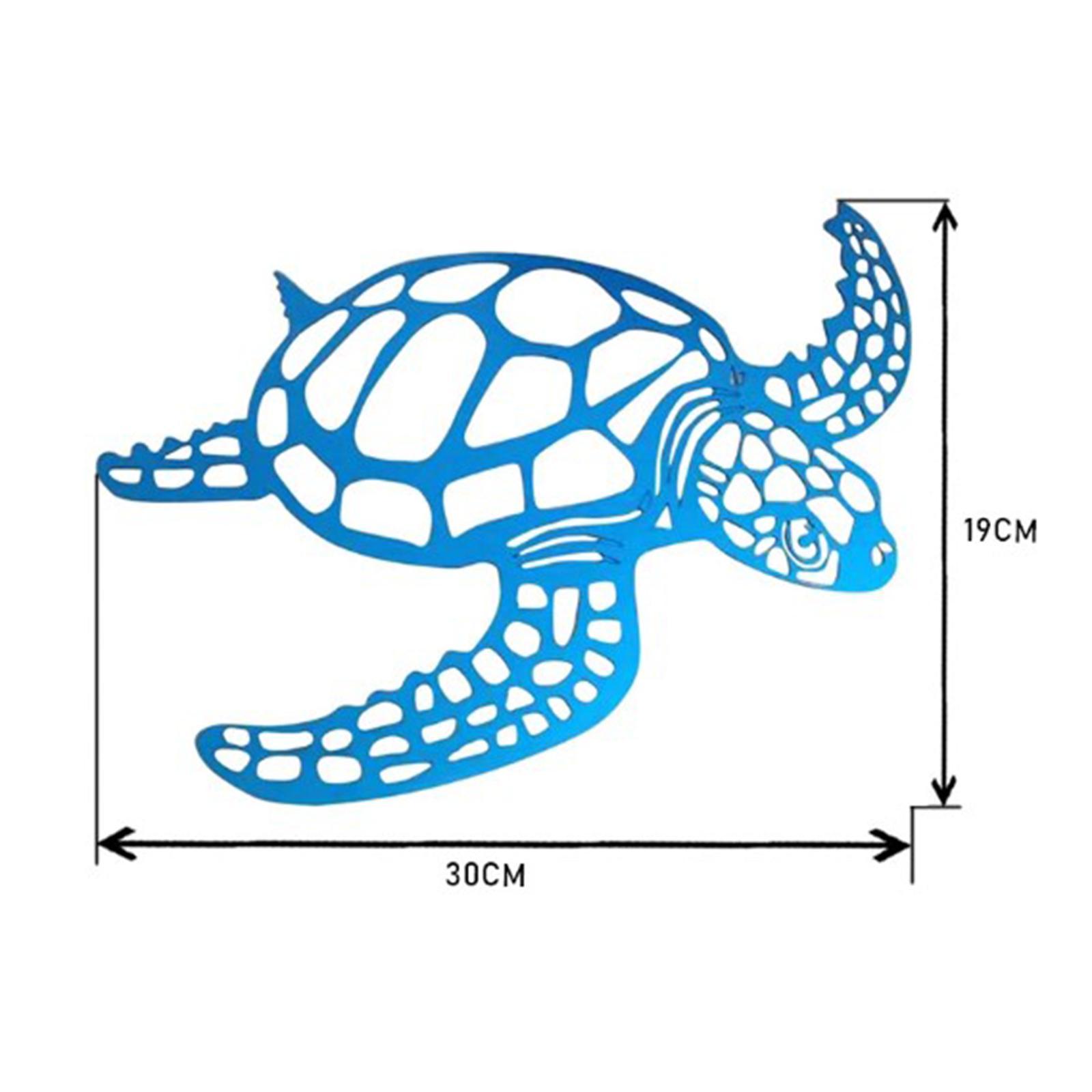 Sea Turtle Statue Gifts Iron Turtle Ornament for Garden TV Cabinet Fence