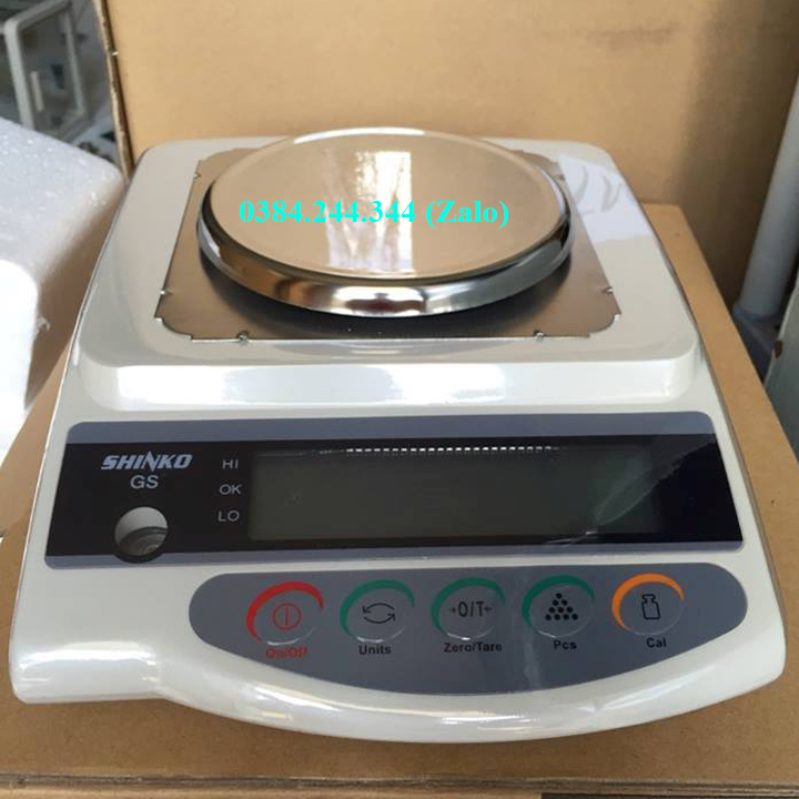 Cân điện tử kỹ thuật 2 số lẻ Shinko GS - Nhật Bản, Mức ký/ Độ chia lựa chọn: 320g/0.01g, 620g/0.01g, 1200g/0.01g, 2200g/0.01g, 3200g/0.01g