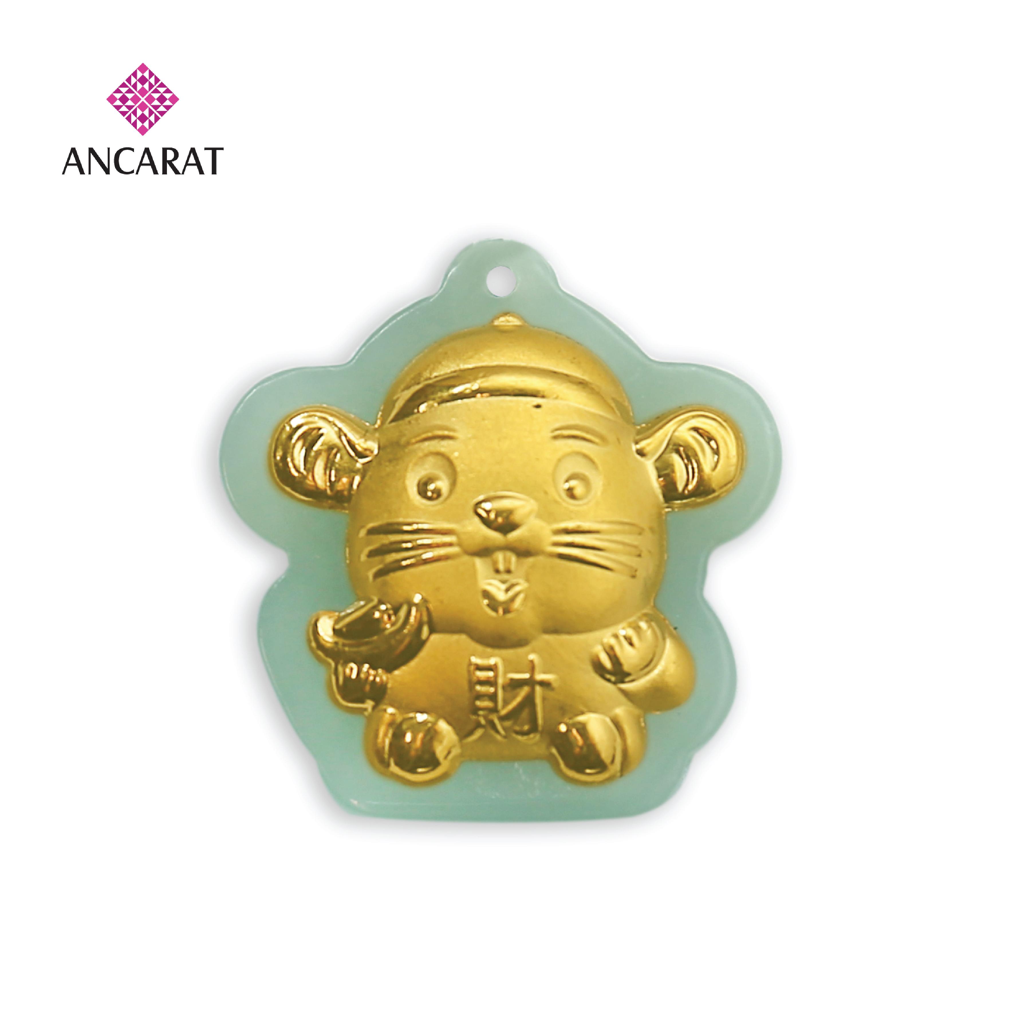 ANCARAT - Mặt dây phỉ thuý Kim tý tài lộc - Miễn phí tết dây đeo cổ