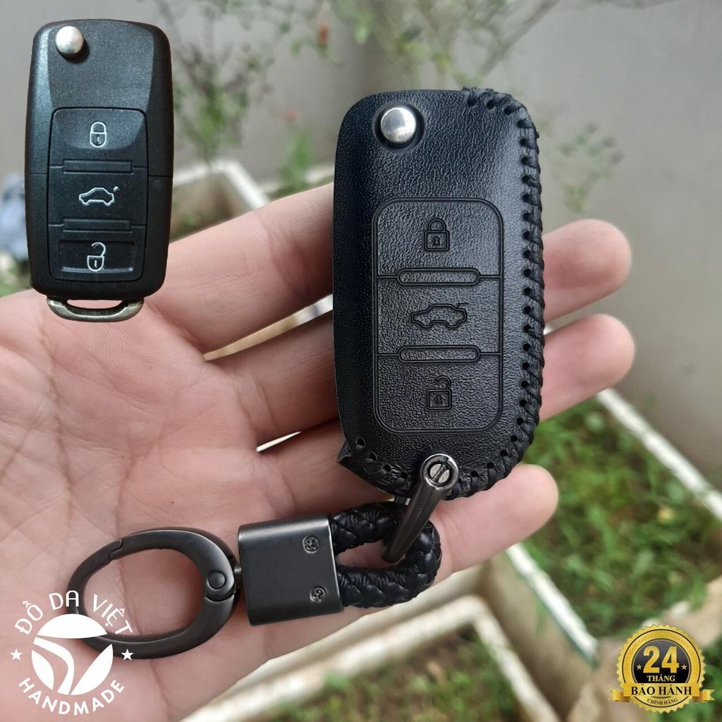 Bao Da chìa khóa Kenbo, ChengLong, Hyundai Cổ, Khoá Gập 3 Nút, Da Bò Thật, Bảo Hành 2 Năm