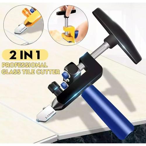 Máy cắt gạch kính đa năng , Dụng cụ cắt kính gạch 2 in 1 mẫu mới loại tốt siêu bén, tặng kèm 2 lưỡi cắt