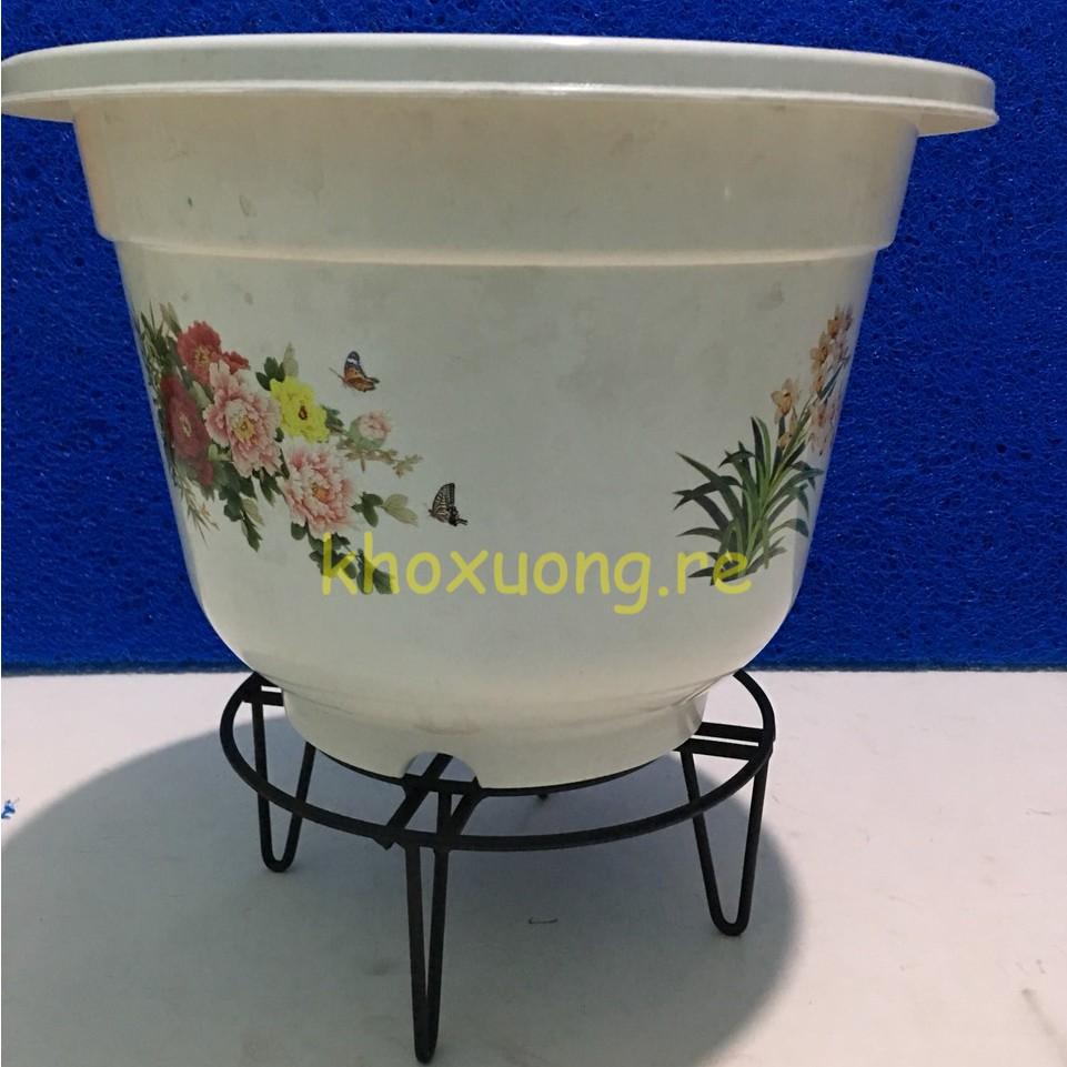 Đế Lót Chậu, Khung Sắt Lót Chậu - Có 4 Chân Cố Định, Rất Dày Chống Rỉ Sét