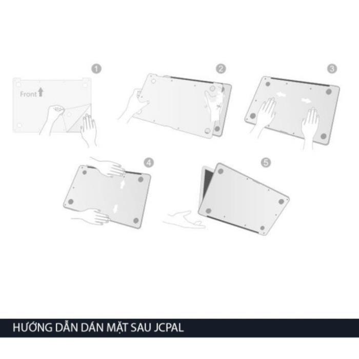 Bộ Dán Macbook Full 5 in 1 Màu Bạc - Hàng Chính Hãng