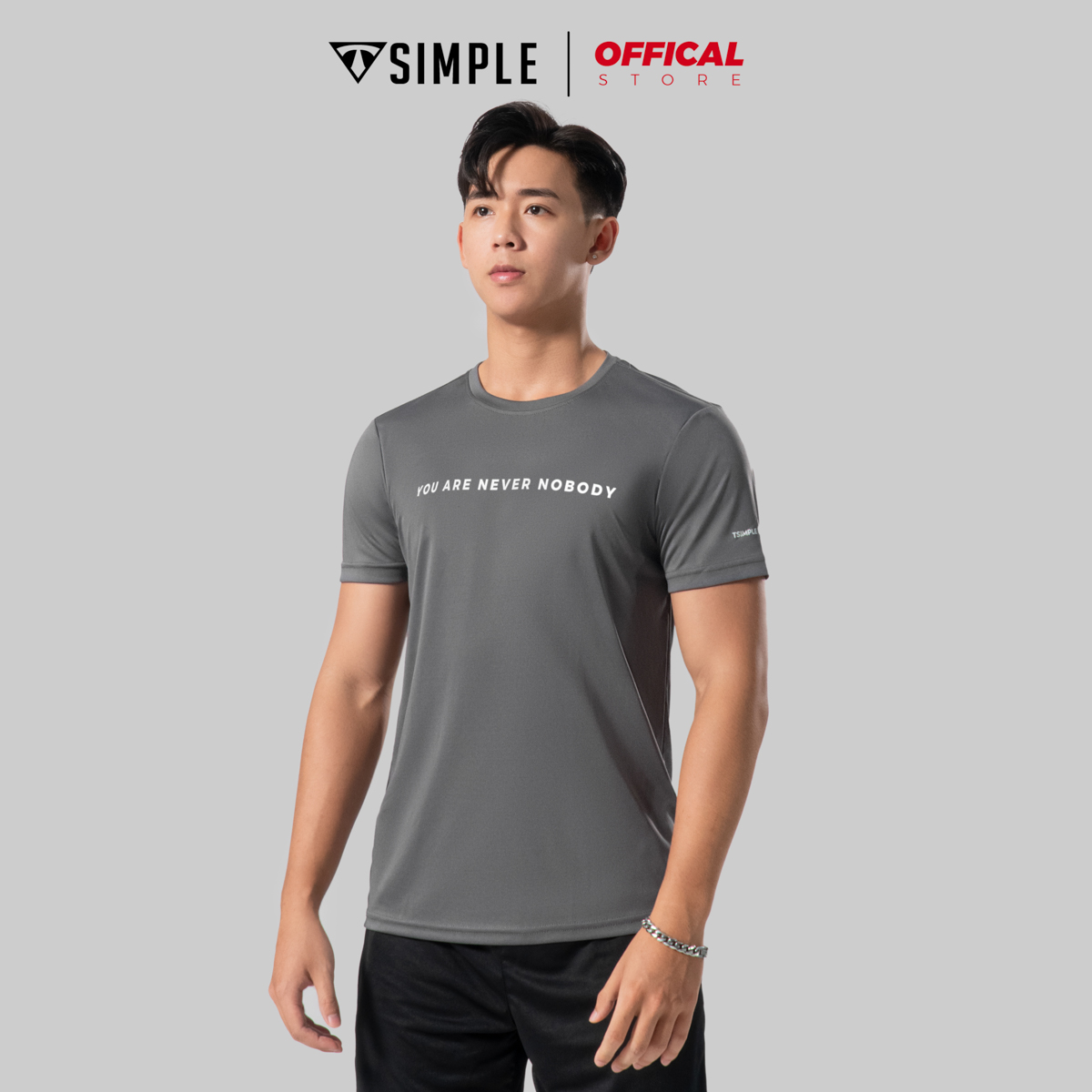 Áo Thể Thao Nam TSIMPLE cổ tròn tay ngắn tập gym vải thun lạnh thoáng mát co giãn chuẩn form MSSAHP7