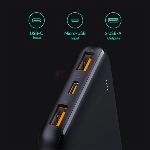 Hàng chính hãng -  Pin sạc dự phòng Aukey 10.000 mAh PB-N73, 15W, Q.C 3.0 màu đen