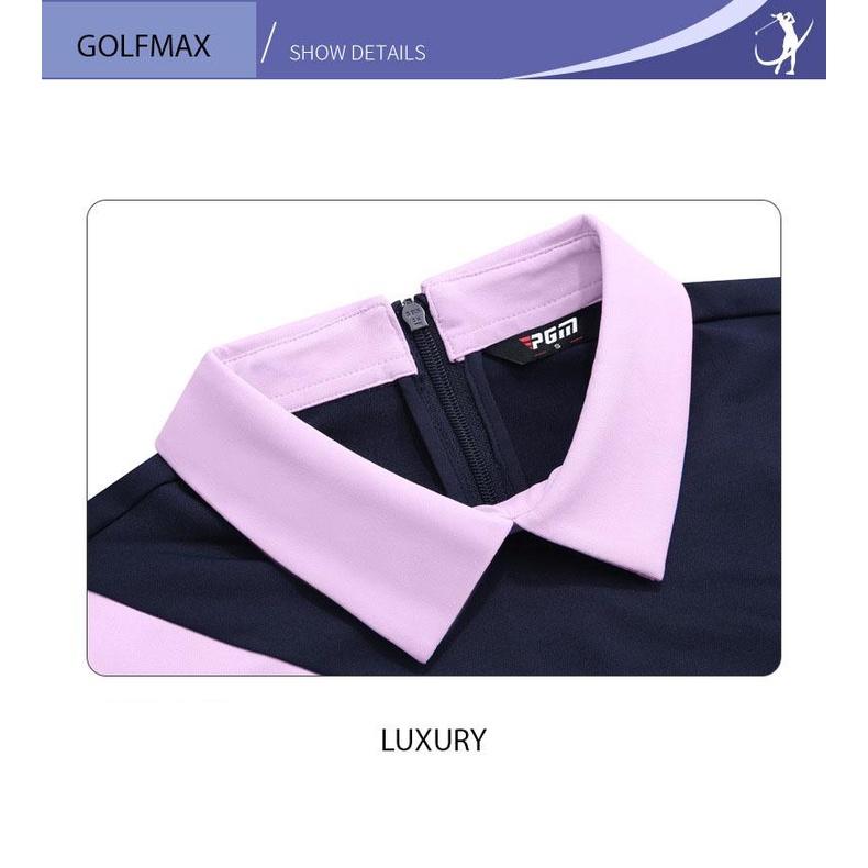 Áo ngắn tay nữ chơi golf phiên bản đặc biệt - Chất liệu polyester kết hợp spandex cao cấp PGM - YF470