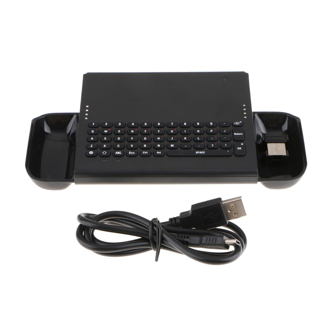 Wireless Game Keyboard with Charging Cable for Nintendo Switch Console Host NS with 2.4G Receiver