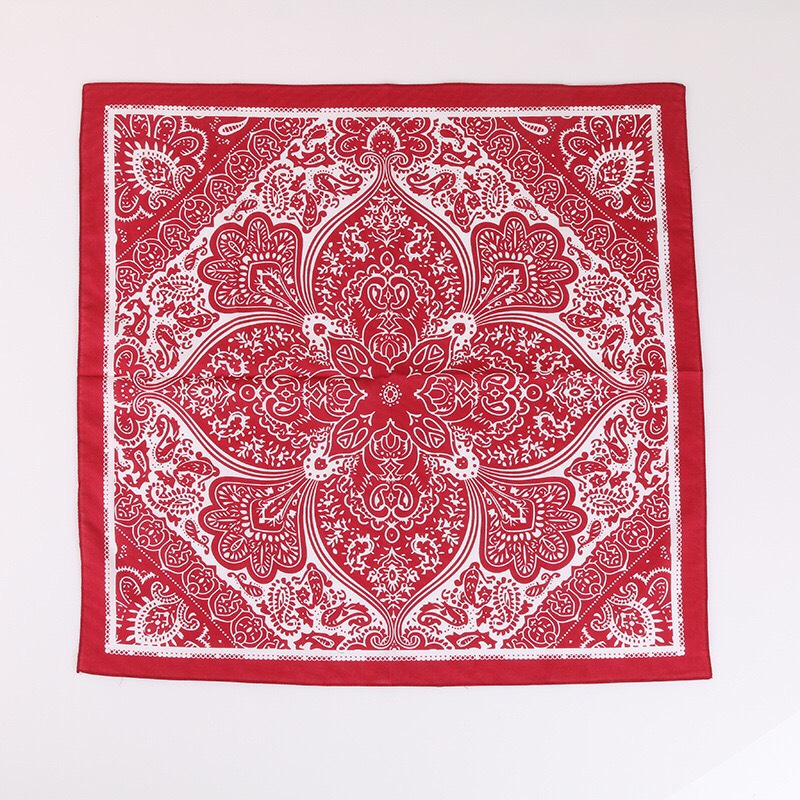 Khăn bandana vuông đa năng chất vải dày đẹp bền màu size 58x58cm