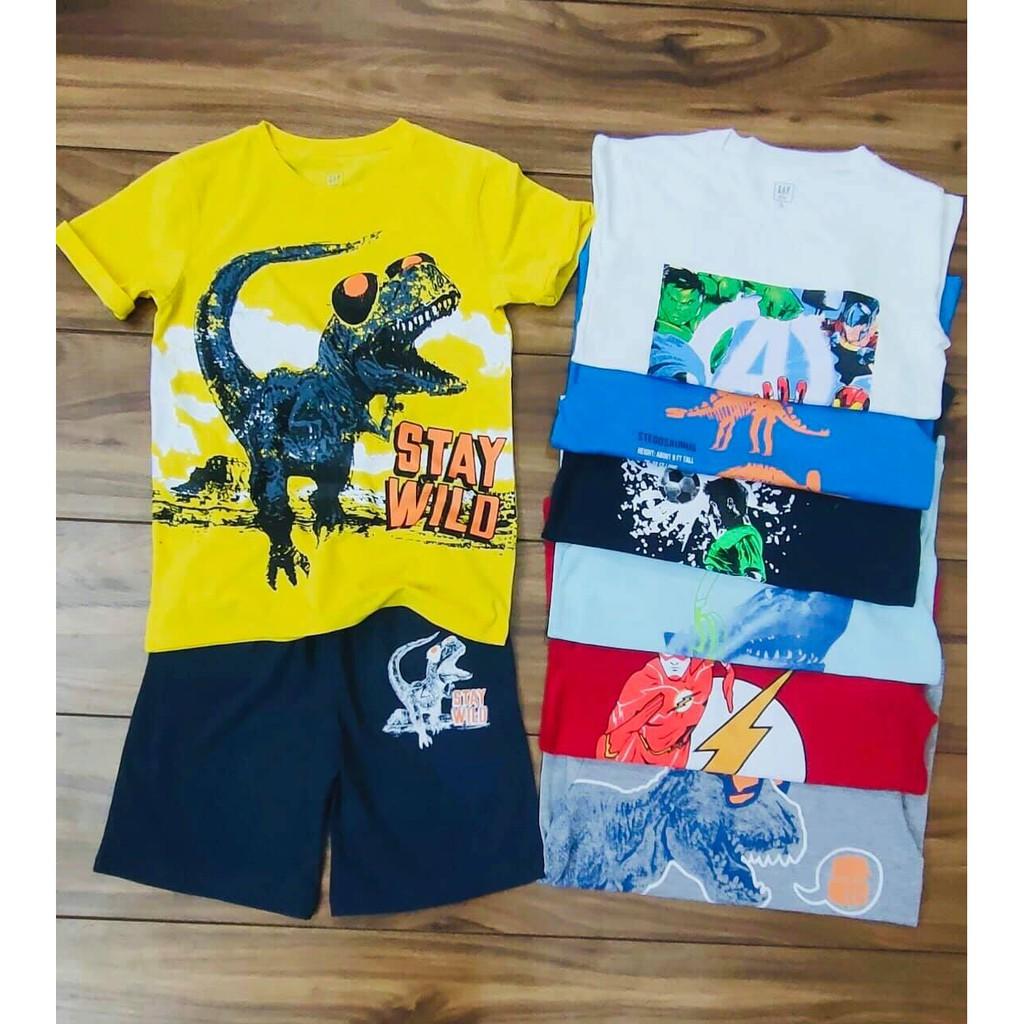 Bộ cotton cộc tay cho bé trai 10 tuổi, bộ trẻ em hè 2022, set thể thao bé trai 30kg