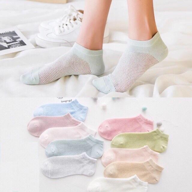 10 đôi tất lưới nữ thông hơi mùa hè ..