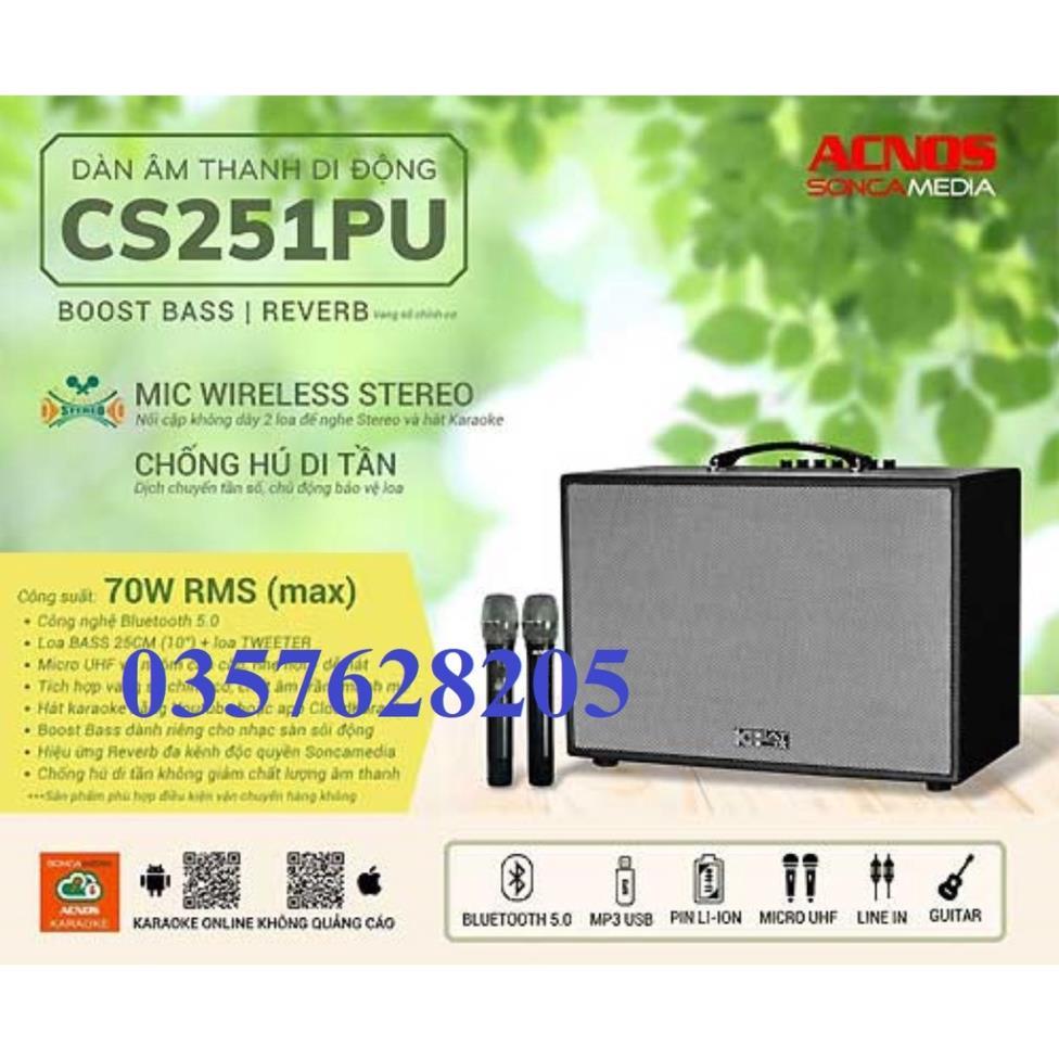 Loa karaoke di động ACNOS CS160, loa 2 đường tiếng