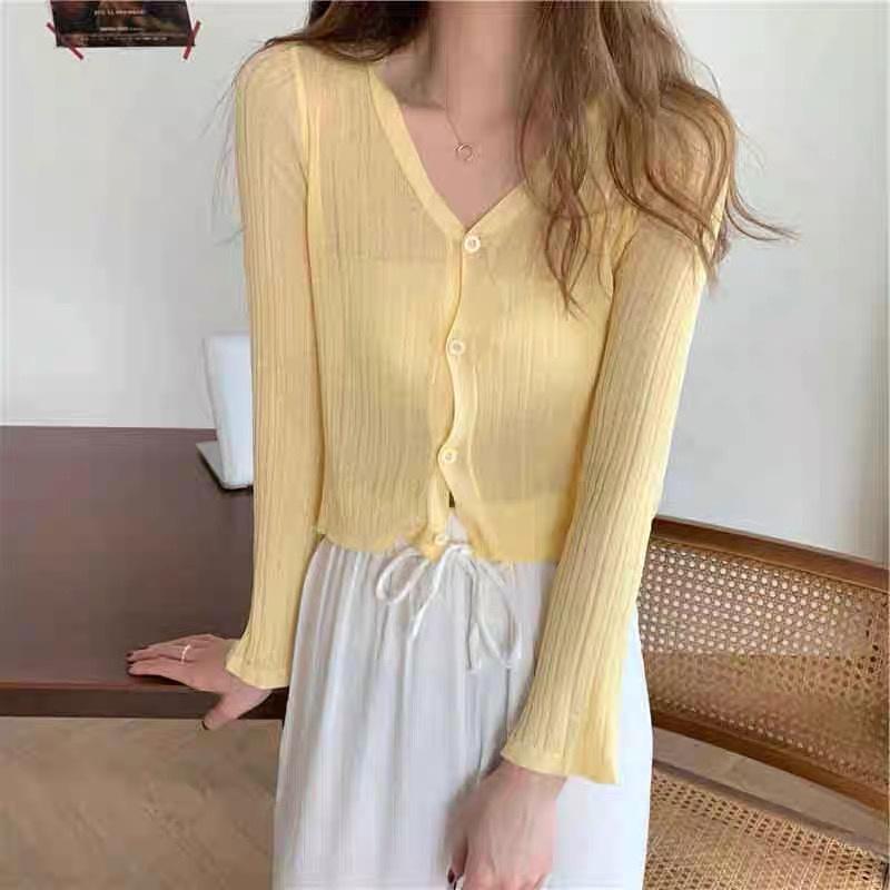 MS238 Áo cardigan nữ dệt kim mỏng nhẹ nhàng