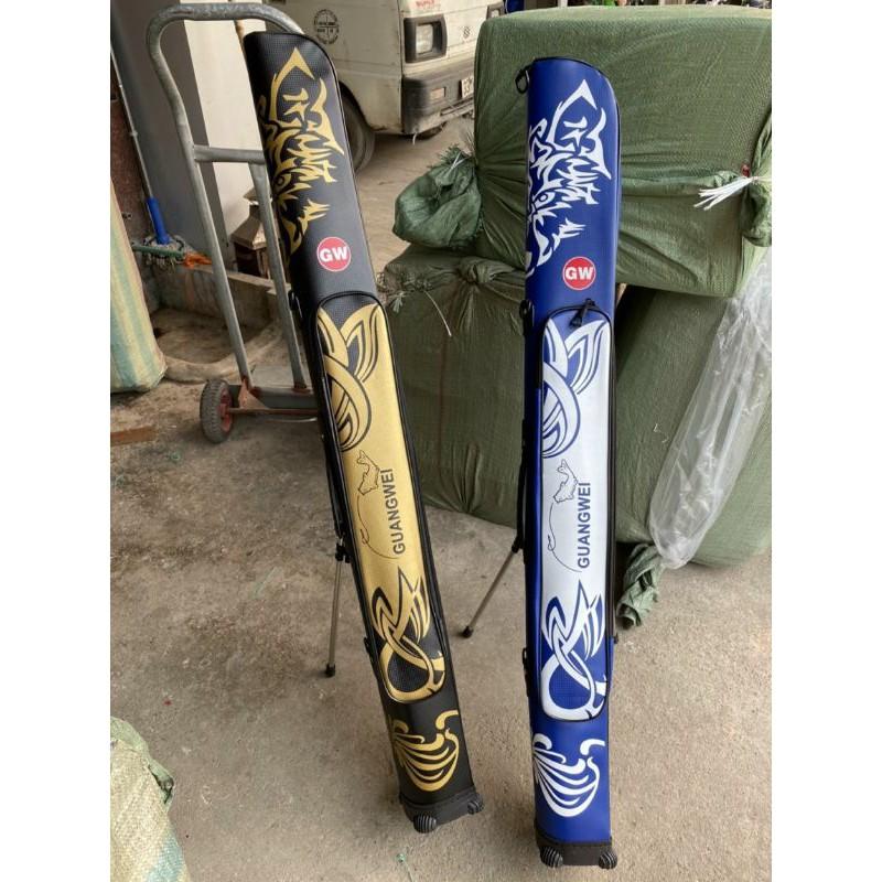 Bao đựng cần cứng có chân dài 1m25, 2 ngăn chính, 1 phụ