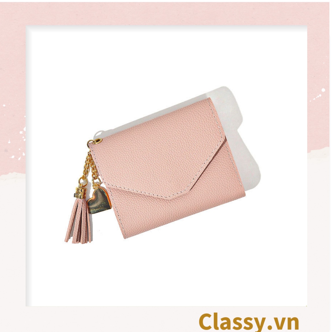 Ví nữ Classy mini cao cấp ngắn cute dễ thương nhỏ gọn bỏ túi thời trang