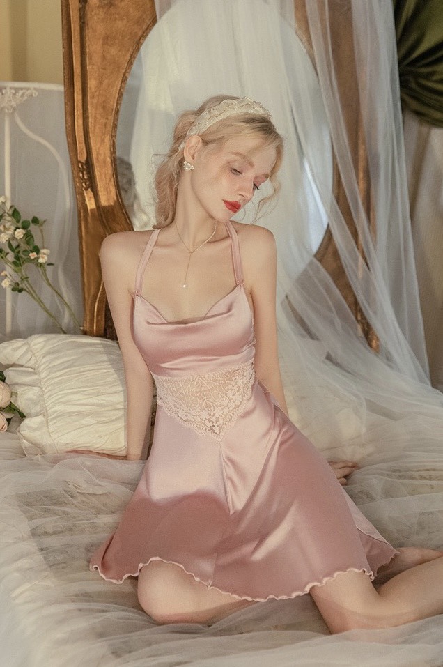 Váy Ngủ Hai Dây Suông Nữ Tính (Không kèm áo choàng) - B.Lingerie
