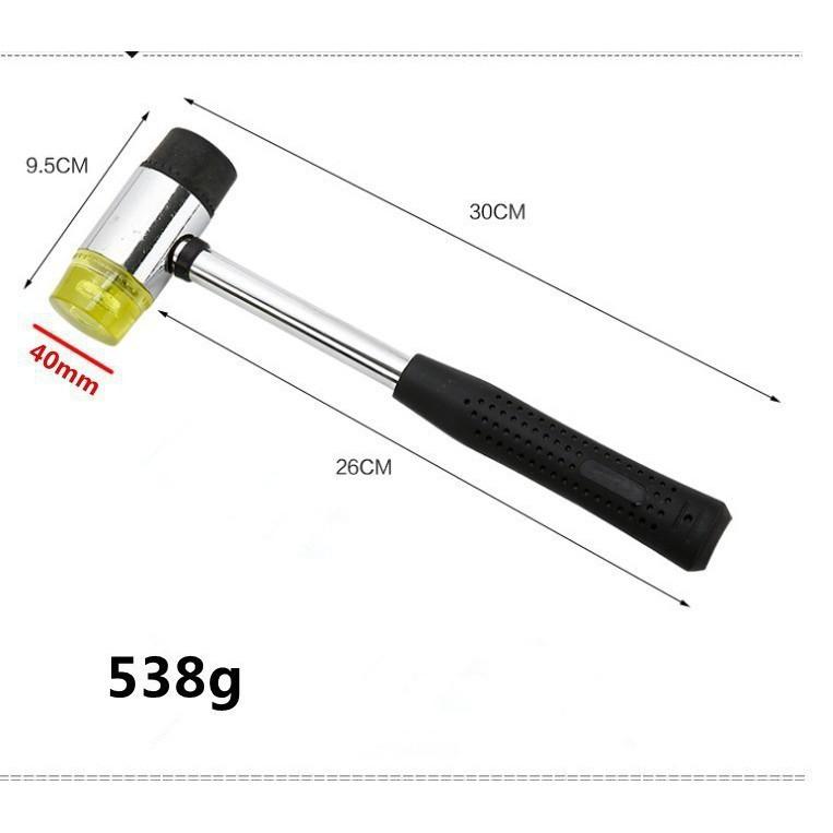 Búa cao su cán kim loại giá rẻ - một đầu cao su - một đầu nhựa