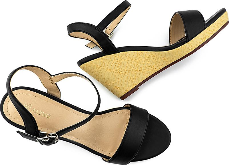 Giày Sandal Cao Gót Nữ PABNO PN13004, Đế Xuồng Cao 9cm, Chất Da Mềm Mại, Quai Ngang Thời Trang, Năng Động