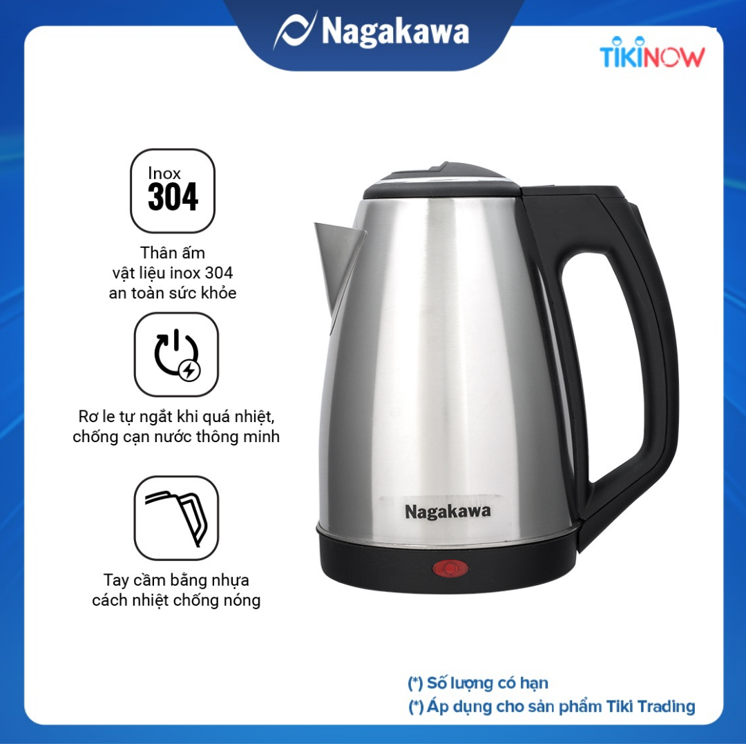 Hình ảnh Ấm Siêu Tốc Nagakawa NAG0308 (1.8 Lít) - Hàng Chính Hãng