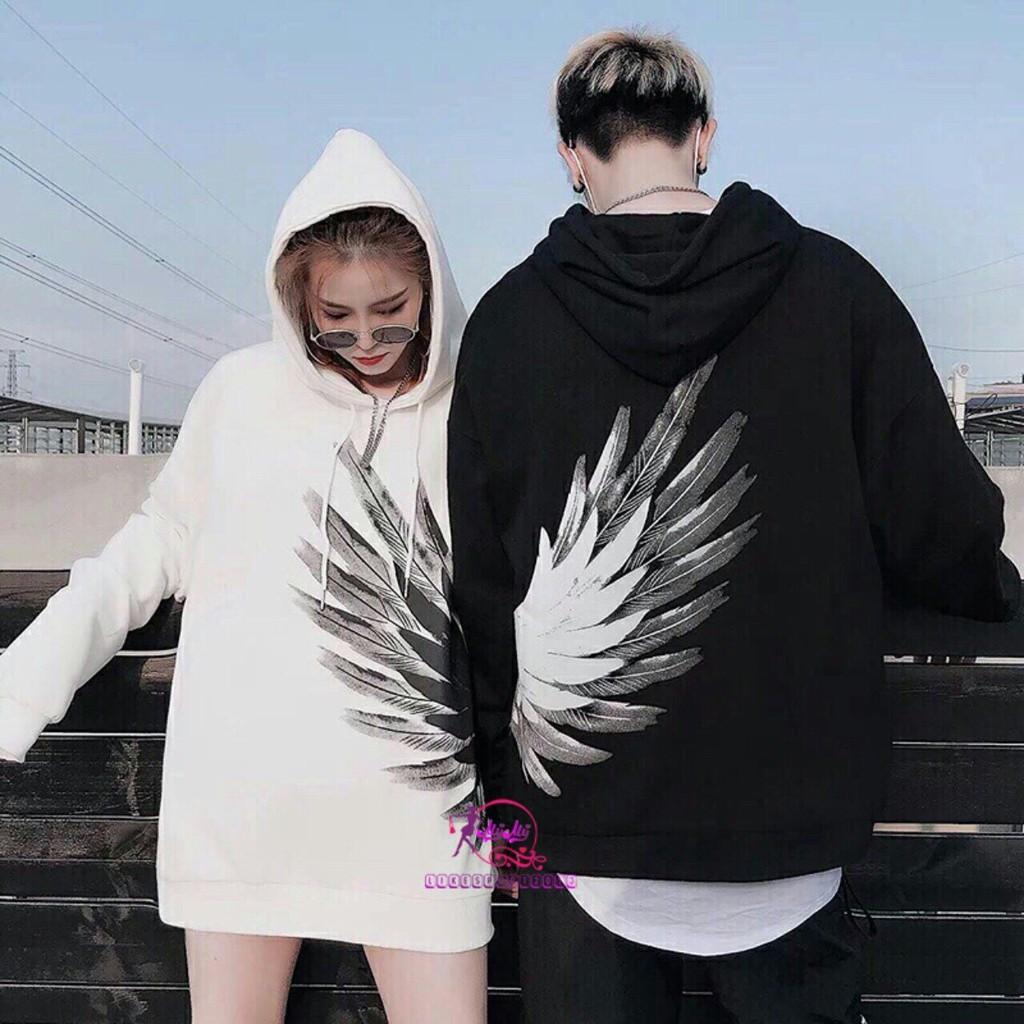 Áo hoodie nam nữ vải nỉ mềm mịn bao chất ( cánh thiên thần