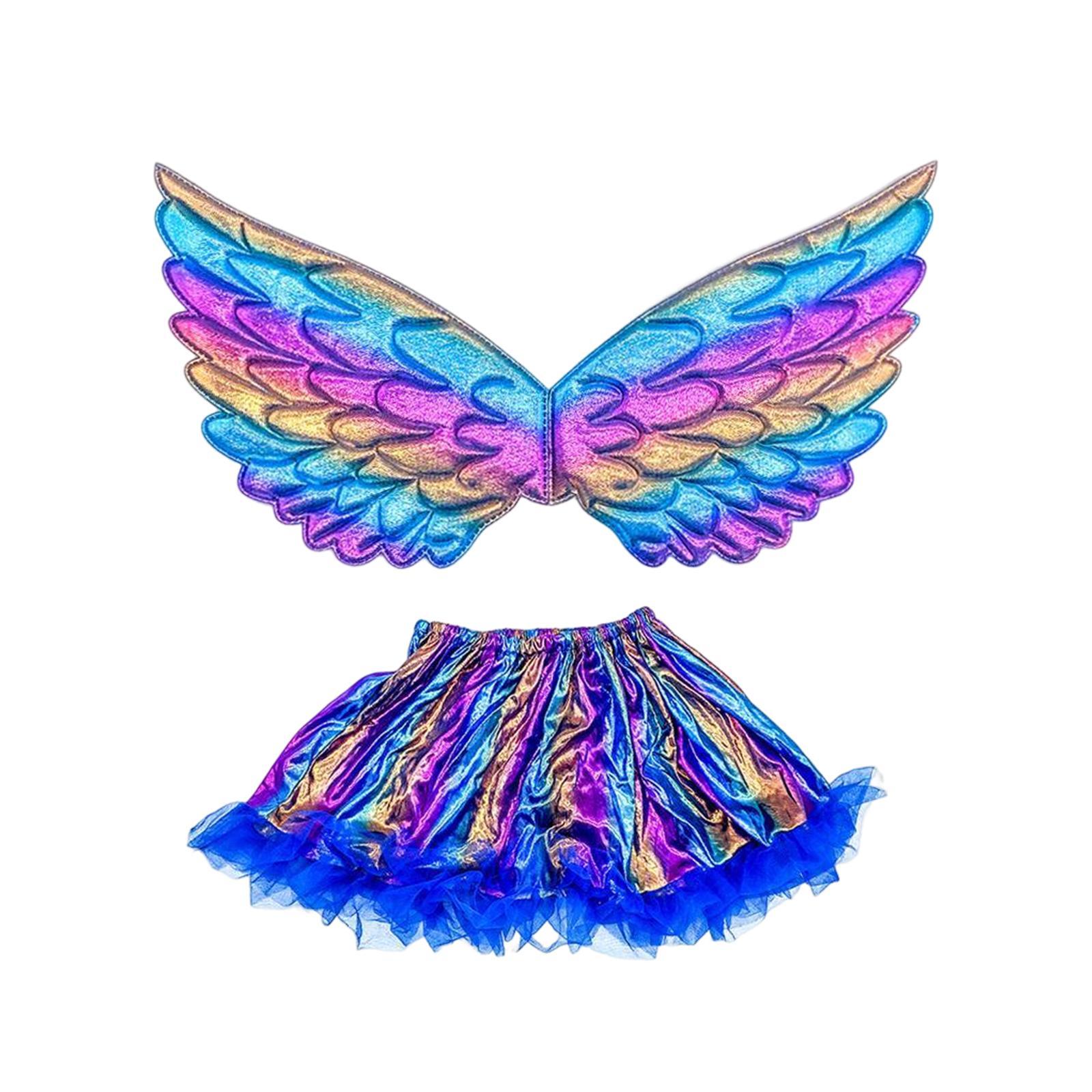 Girls Butterfly Wing Costume Dress up Fairy Tutus Apparel for Halloween Party