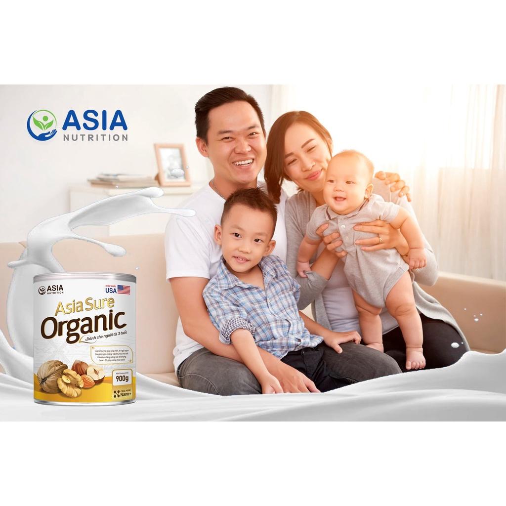 Combo 2 lon sữa hạt Asia Sure Organic 400g thương hiệu ASIA NUTRITION tác dụng phục hồi sức khỏe tăng sức đề kháng