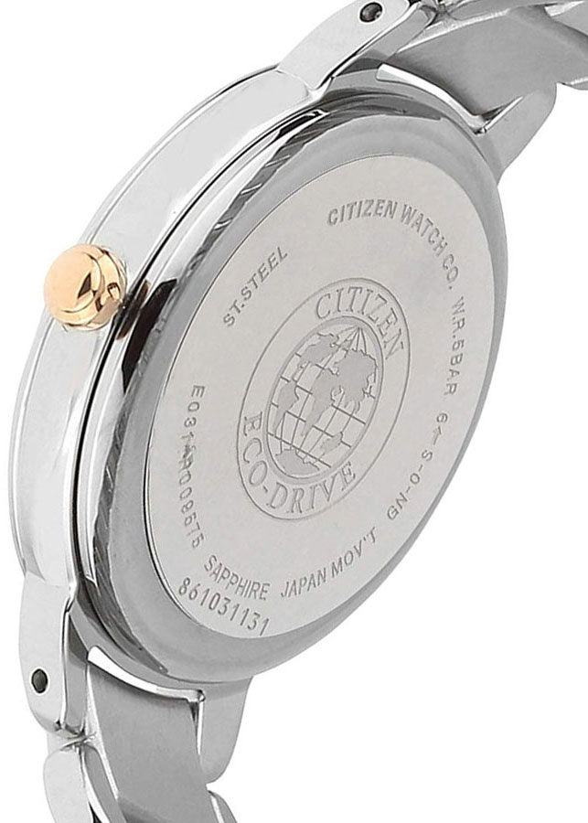 Đồng Hồ Nữ Citizen Dây Thép Không Gỉ EM0676-85X - Mặt Vàng Hồng