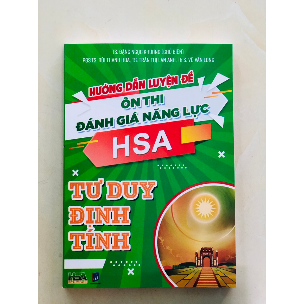 Sách - Hướng dẫn luyện đề ôn thi Đánh giá năng lực - HSA Phần Định tính ( Mới 2023 ) -HSA