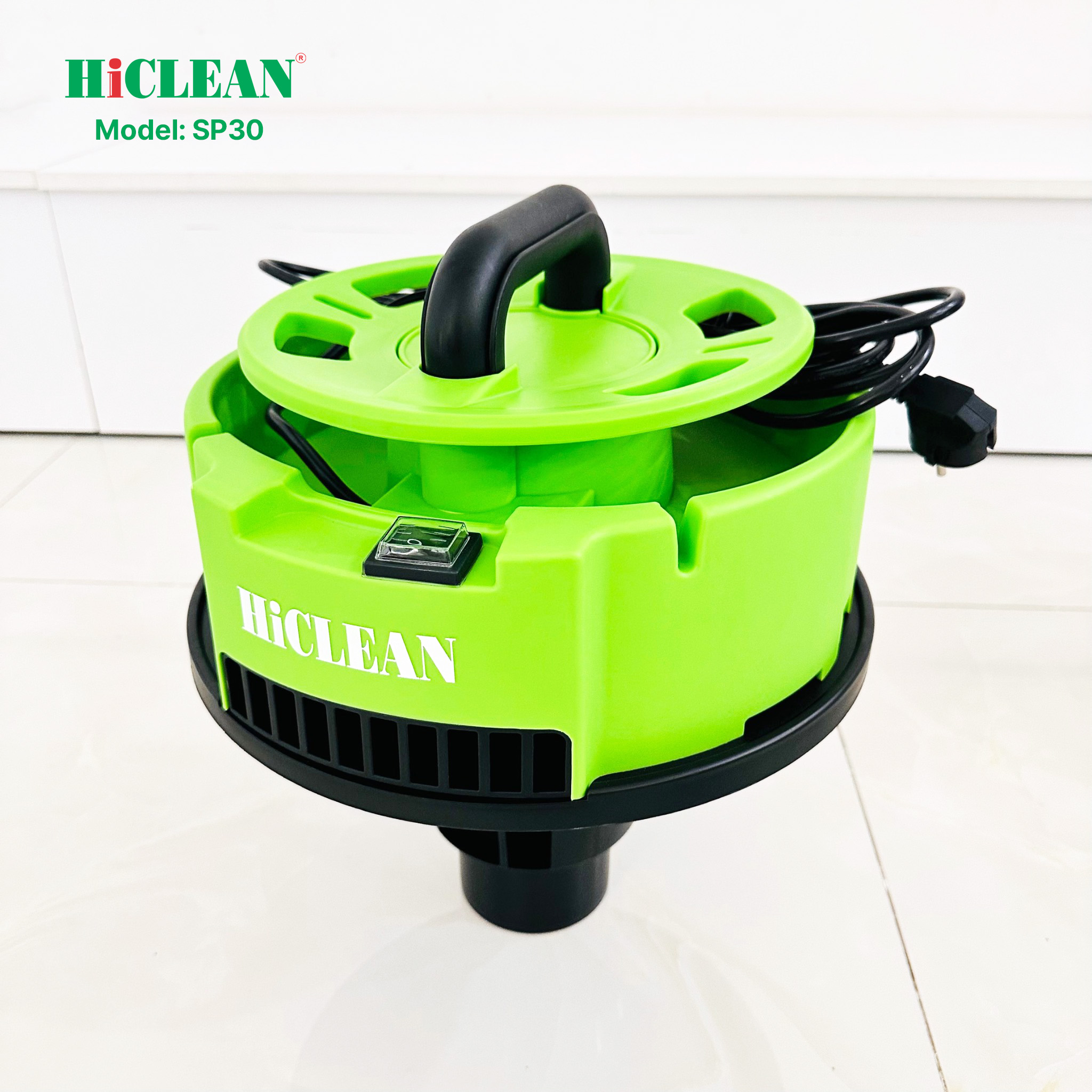 Máy hút bụi khô và ướt HiClean SP30, công suất 1500W, thùng nhựa ABS, dung tích 30L - Hàng Chính Hãng