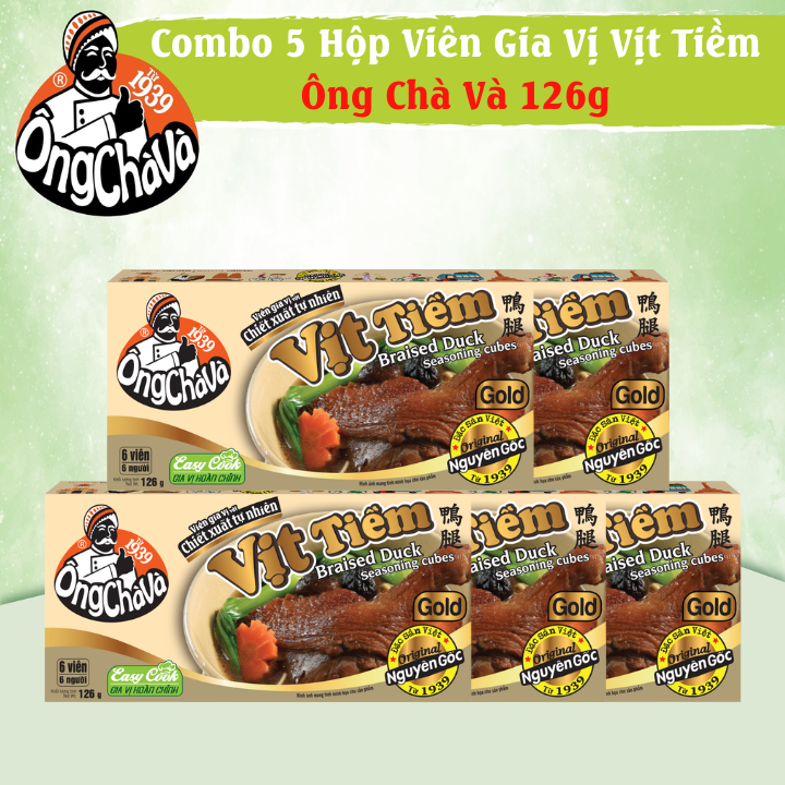 Combo 5 Hộp Viên Gia Vị Vịt Tiềm Gold Ông Chà Và 126g