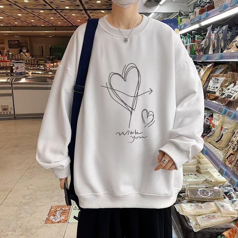 Áo Nỉ Dài Tay Cổ Tròn Form Rộng Họa Tiết Graffiti Size M-3XL Cho Nam
