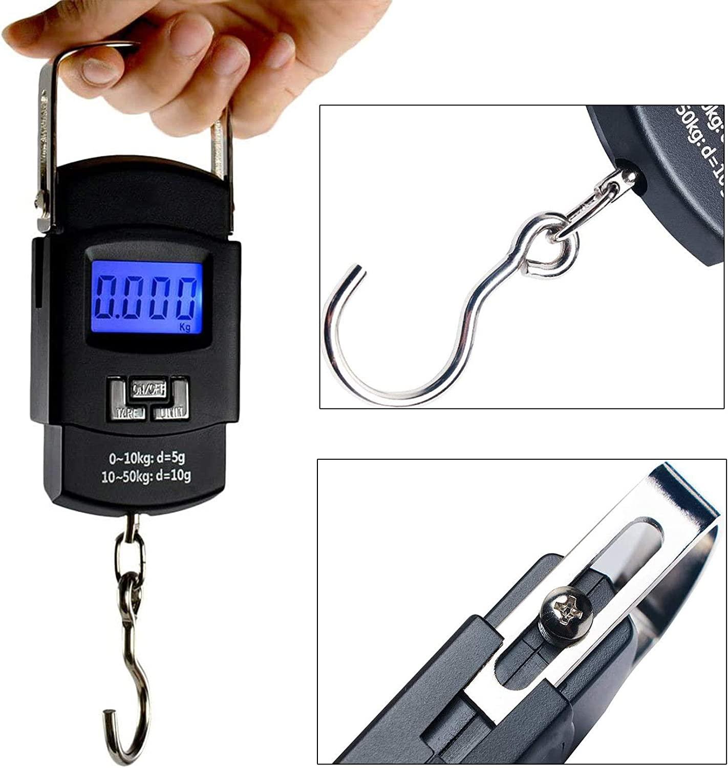 Câu cá điện tử cân bằng, màn hình LCD đánh cá tỷ lệ 55kg Backlit Libre Digital Electronic-USB Sạc có thể sạc lại