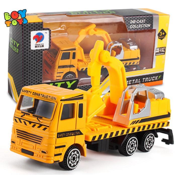 Đồ chơi xe máy cẩu hợp kim City Builder size nhỏ cho bé vui chơi cùng bạn bè