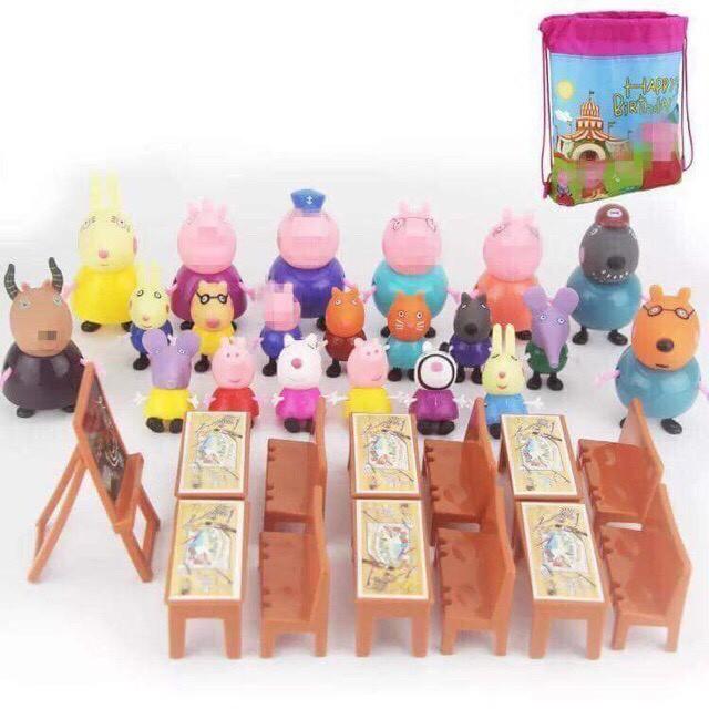Bộ đồ chơi lớp học heo Peppa 13 nhân vật
