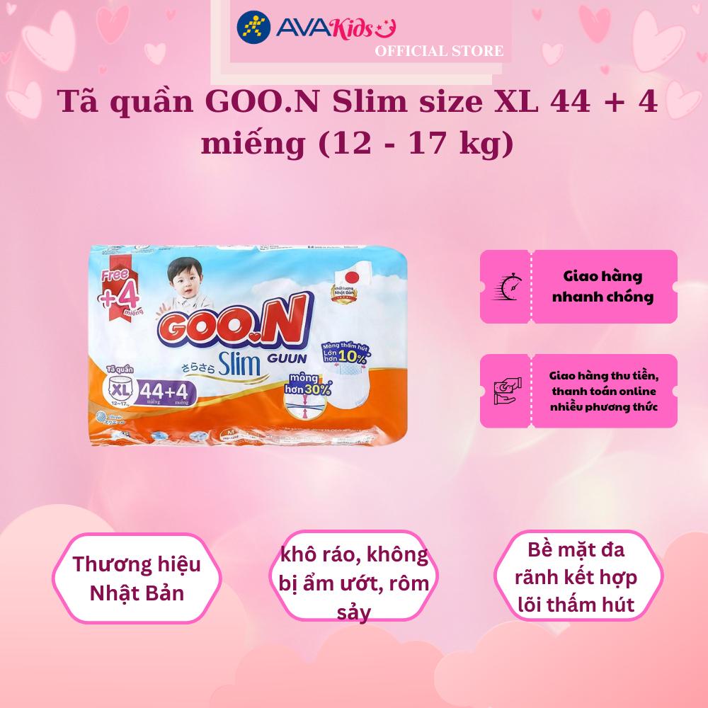 Tã quần GOO.N Slim size XL 44 + 4 miếng (12 - 17 kg)