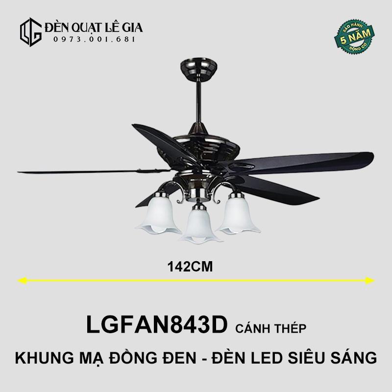 Quạt Trần Tân Cổ Điển LGFAN843V | Quạt Trần Đèn