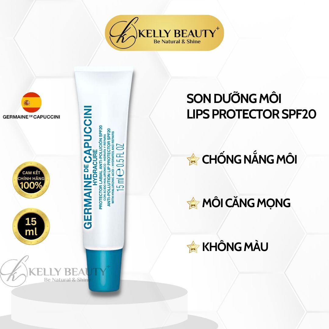 Son Dưỡng Môi Germaine Hydracure Anti-Pollution Lip Protector SPF20 - Chống Nắng, Dưỡng Ẩm, Phục Hồi Môi | Kelly Beauty