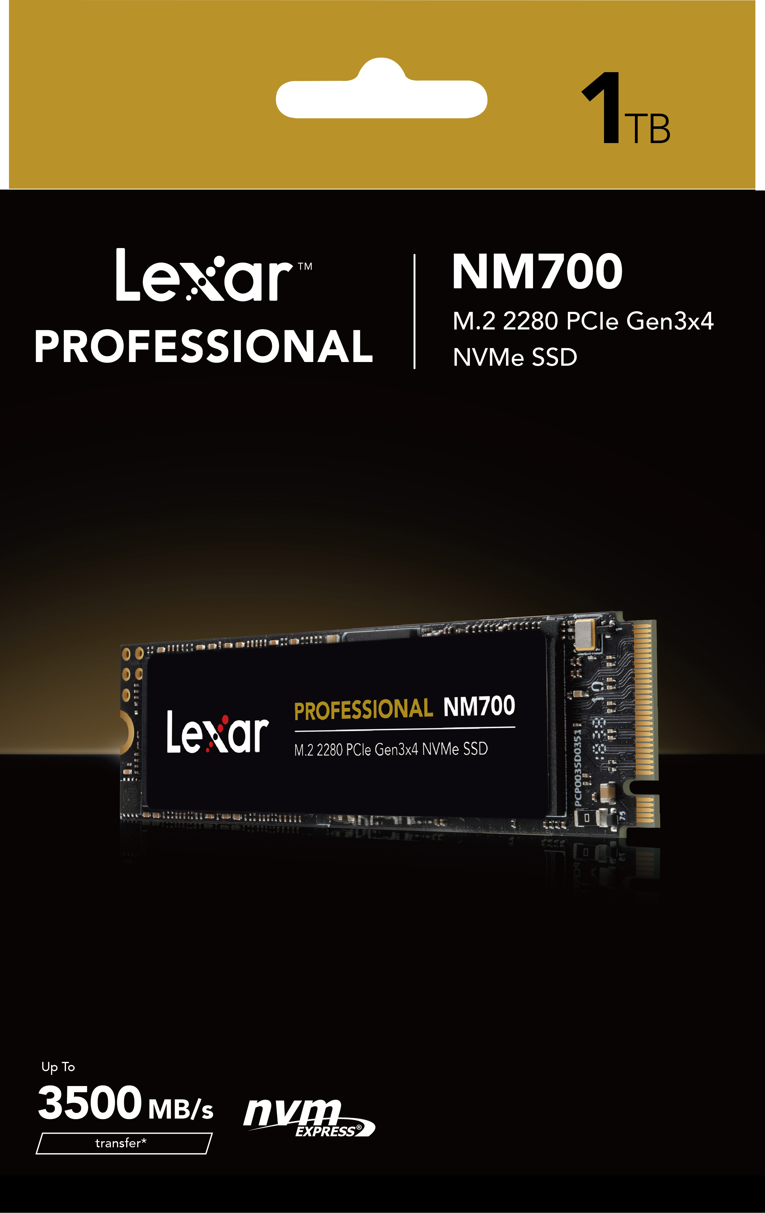 Ổ cứng SSD Lexar Professional NM700 1TB PCIe Gen3x4 M.2 2280 NVMe 3500MB/s - Hàng Chính Hãng