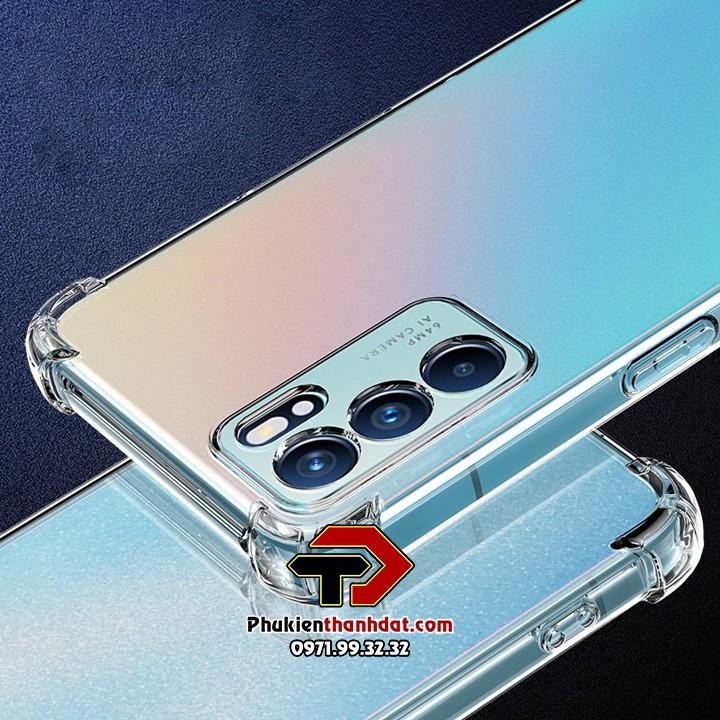 Ốp lưng dành cho OPPO Reno6 5G, Reno6 Z 5G trong suốt chống sốc bảo vệ camera sau